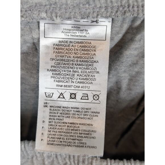 Adidas Essentials Performance Logo Track Pants Cuffed Gray Men's Size Large - Picture 13 of 14